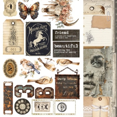 Natural Beauty - Junk Journal - pack 12*6 com extras para recortar