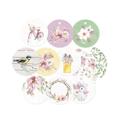 Decorative Tags redondas p13 - The Four Seasons - Spring