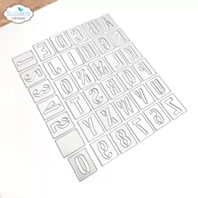 Elizabeth Craft Designs - La Dolce Vita Dies Stencil Alphabet (2173)