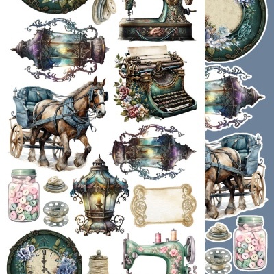 In Frosty Colors - EXTRA - pack 12*6 com extras para recortar