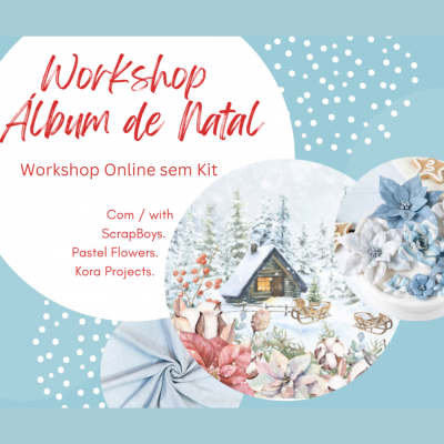 Workshop online sem Kit - Album Hello Winter Scrapboys