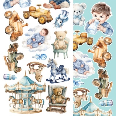 Hello Baby -Boy - 12*6 extras para recortar