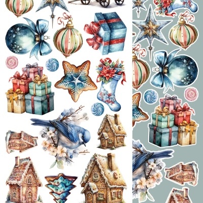 In Frosty Colors - WINTER - pack 12*6 com extras para recortar