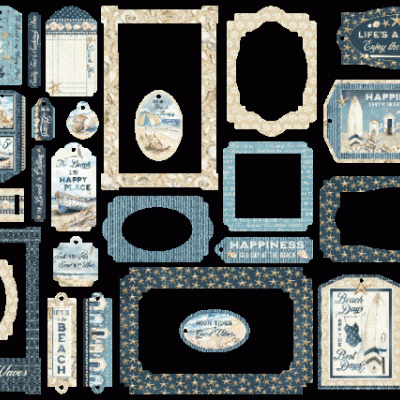 The Beach is Calling - Chipboard Tags & Frames