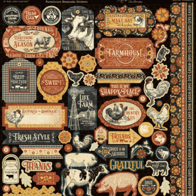 Farmhouse - Graphic 45 - Keepsake Kit with Exclusive Metal Die-Set