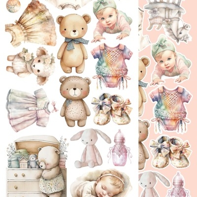 Hello Baby - Girl - 12*6 extras para recortar