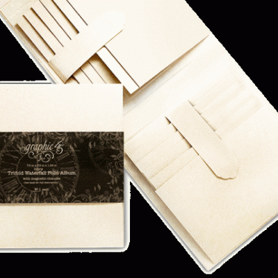 Trifold Waterfall Folio Álbum Ivory / bege