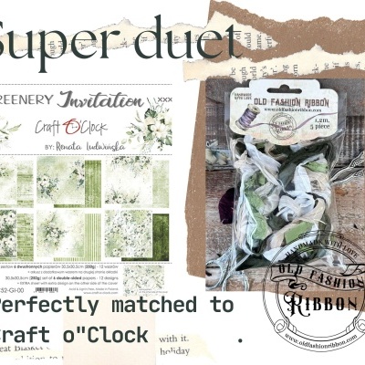 old fashion ribbons -set of 5 pieces CR5-01 - Greenery Invitation