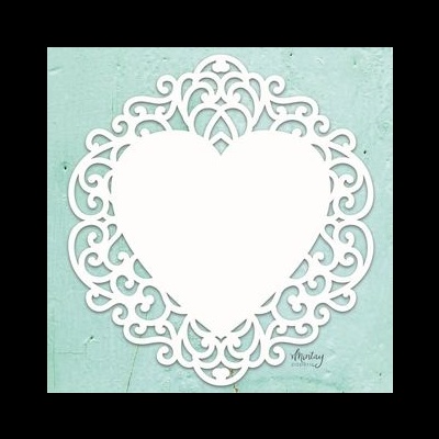 Fancy Heart pack chippies / chipboard 12*12 mintay