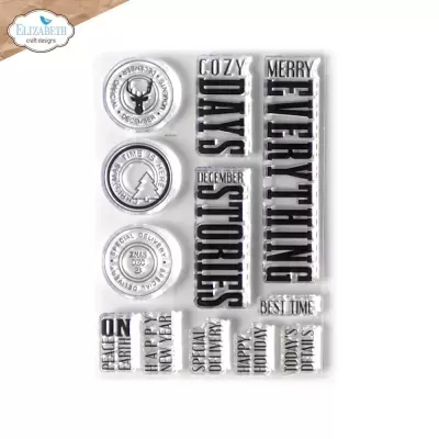 Cozy Days - pack de carimbos natal - Elizabeth Craft Designs - SKU: CS256