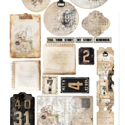 Natural Beauty - Junk Journal - pack 12*6 com extras para recortar