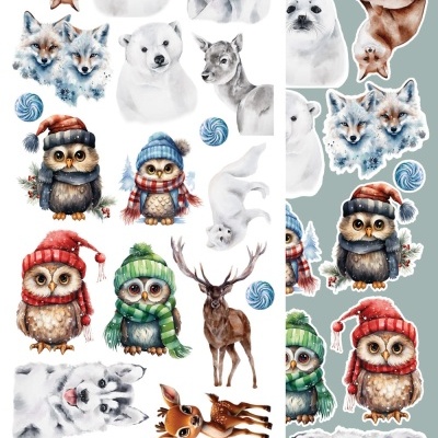 In Frosty Colors - WINTER - pack 12*6 com extras para recortar