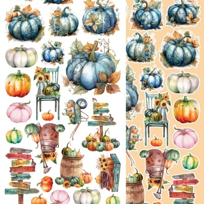 Gold Autumn - pack 12*6 pack de elementos para recortar