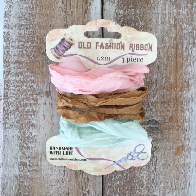 old fashion ribbons -set of 3 pieces - mz-32 (joy of life - mintay)