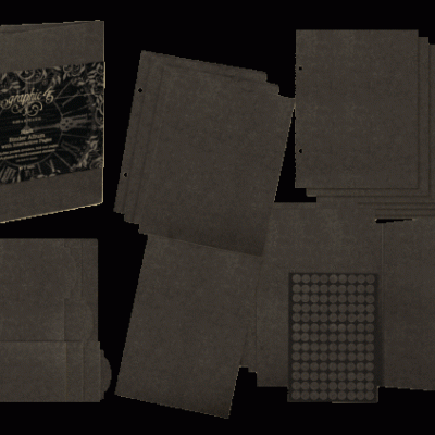 Graphic 45 Binder Album w/ Interactive Pages - Black