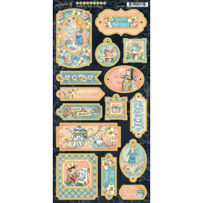 Pack chipboards - Alice's Tea Party