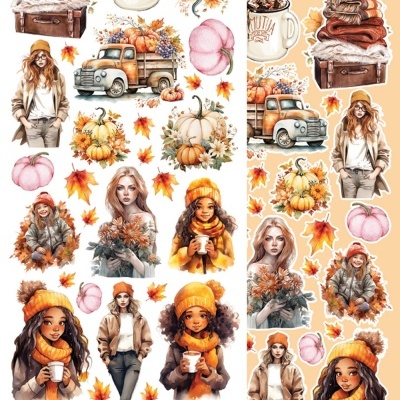 Gold Autumn - pack 12*6 pack de elementos para recortar