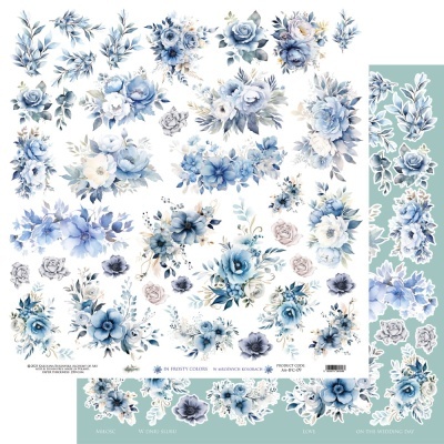 Folha de Extras para recortar flores - In Frosty Colors  -  12*12 para recortar