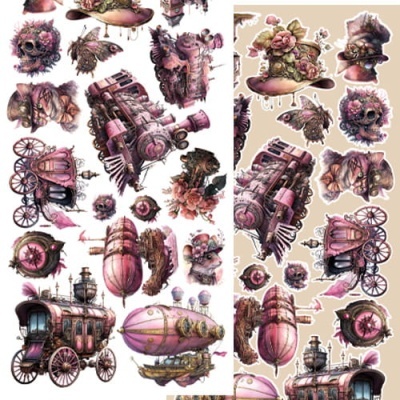 Steampunk Dream - pack 12*6 com extras para recortar