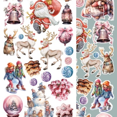 In Frosty Colors - WINTER - pack 12*6 com extras para recortar