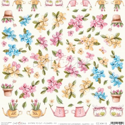 Folha de recortes - Flores XV (CC-KW-15)