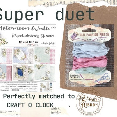 old fashion ribbons -set of 3 pieces -cr-20 (Afternoon Walk)