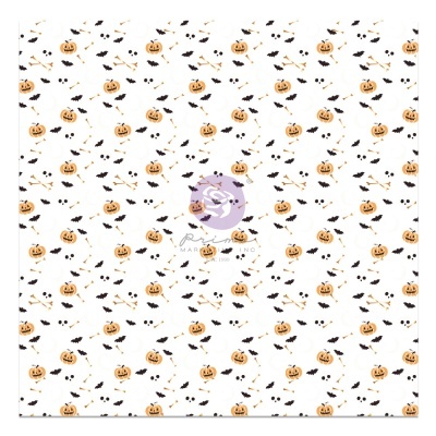 Skulls, moons, and pumpkins Acetate / acetato 12*12 coleção Luna da Prima Marketing