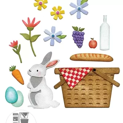 Picnic Basket & Bunny - Elizabeth Craft Designs 2234