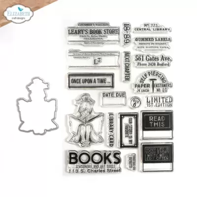 Elizabeth Craft Designs - Planner Essentials - The Bookstore Stamp and Die Set (CSD374)