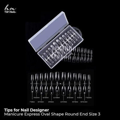 Tips for Nail Designer - Soft Gel Manicure Express Oval Shape Round E 1