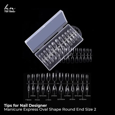 Tips for Nail Designer - Soft Gel Manicure Express Oval Shape Round E 2