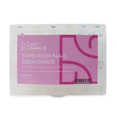 Tips F1 Almond Russian Normal Size With Color - 120un.