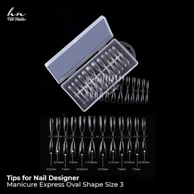 Tips for Nail Designer - Soft Gel Manicure Express Oval Shape Size 3