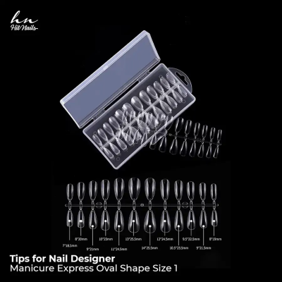 Tips for Nail Designer - Soft Gel Manicure Express Oval Shape Size 1