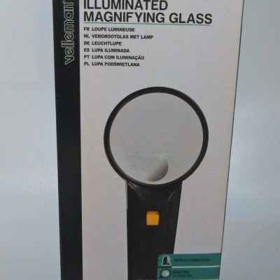 Lupa de Mão de aumento x3 e x10 iluminada