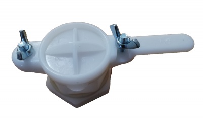 Torneira Guilhotina Plástico 1"1/4 Branca