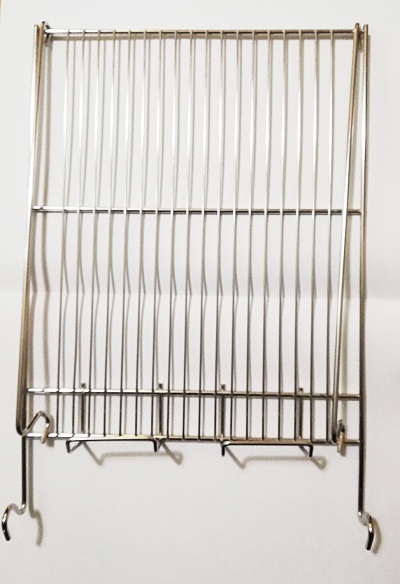 Grades metálicas cromadas para forno ou grelha com ganchos inferiores