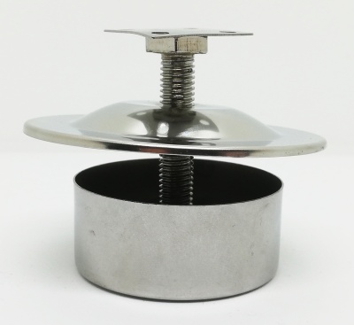 Prensa de hambúrguer em aço inoxidável com parafuso ajustável