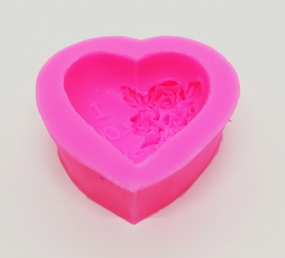 Molde Silicone modelo Coração "I Love You"