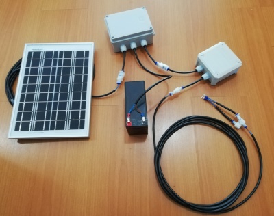 Apitronica - Kit Solar com Painel 10w + Kit Bateria + Cabo