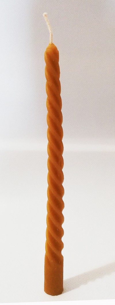 vela longa castanha torcido com pavio