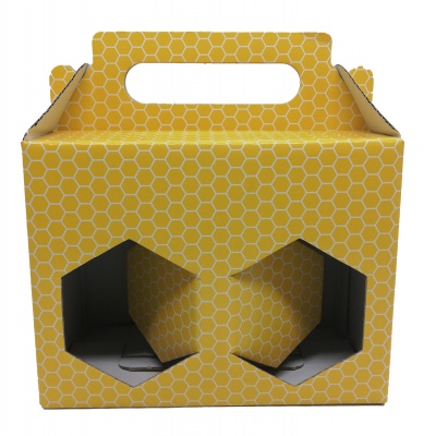 Caixa Cartão Hexagonos 2 Frascos 1/2kg