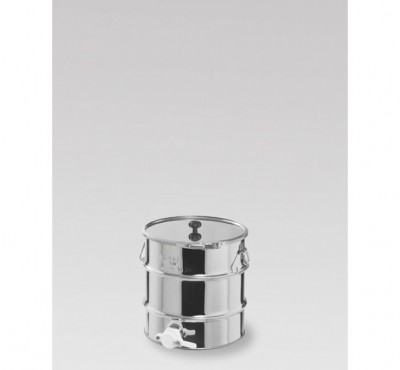 Bidão Inox 30Kg c/pegas e cinta de aperto