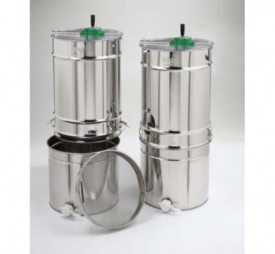 Extractor Inox Manual Tangencial 2/4 quadros Com Filtro e Bidão (económico)