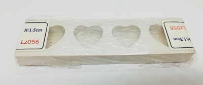 Molde Silicone modelo 4 corações 1,5cm