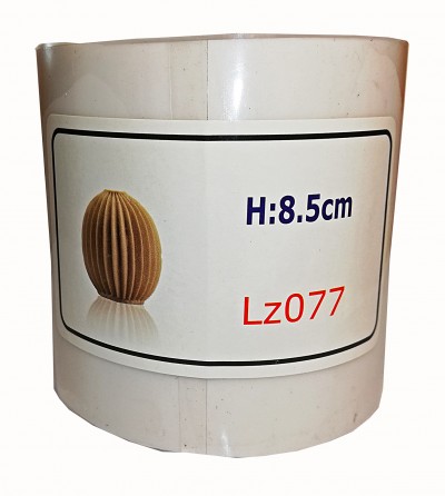 Rolo de etiquetas com imagem e texto impressos