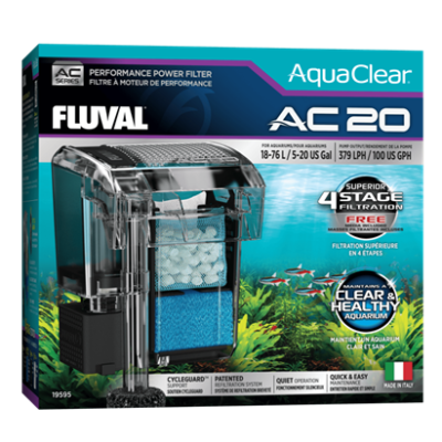 Fluval Aquaclear AC - Filtros externos em cascata/ mochila para aquário