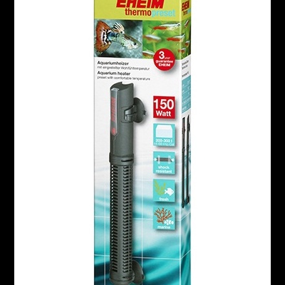 Aquecedor de aquário EHEIM thermopreset preto na embalagem