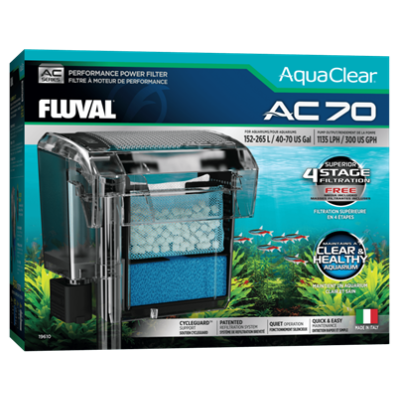 Fluval Aquaclear AC - Filtros externos em cascata/ mochila para aquário