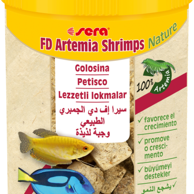 Sera FD Artemia Shrimps Nature - Suplemento para um crescimento saudável